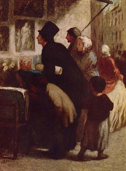 Honore Daumier Der Kupferstich-Handler oil painting image